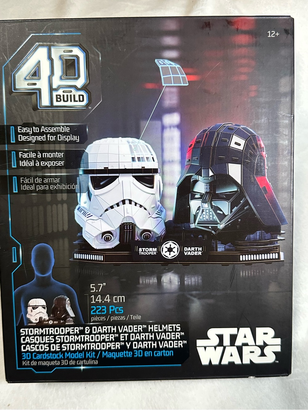 Star Wars 4D Build Stormtrooper & Darth Vader Helmets - White, Black